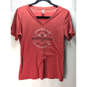 Milwaukee Summerfest The Big Gig 2017 T Shirt Womens Med Red Concert Memorabilia